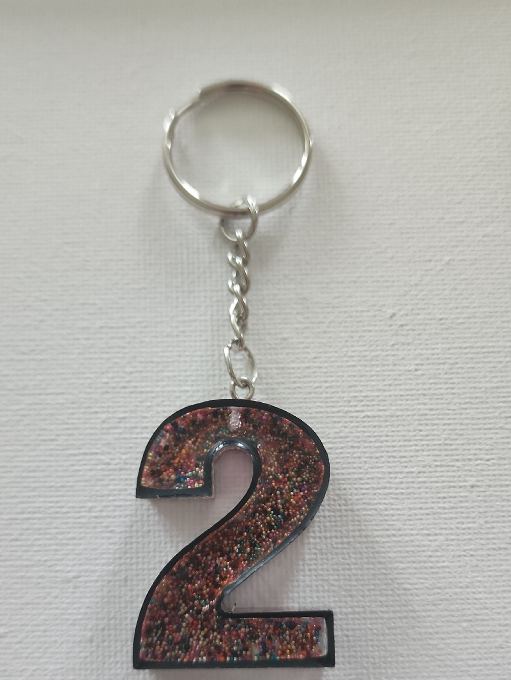 Number 2 resin keychains